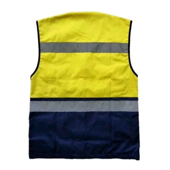 ROMPI SAFETY JUMBO 3XL XXXL KUNING NAVY PAKAI FURING BAHAN DRILL