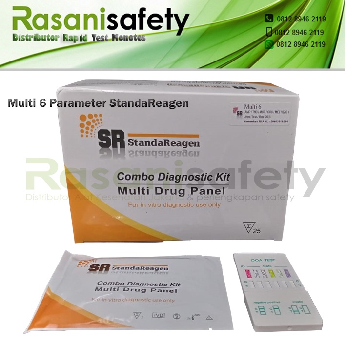 Drugs Test 6 Parameter Standareagen Isi 25 Alat Tes Narkoba Parameter Urine