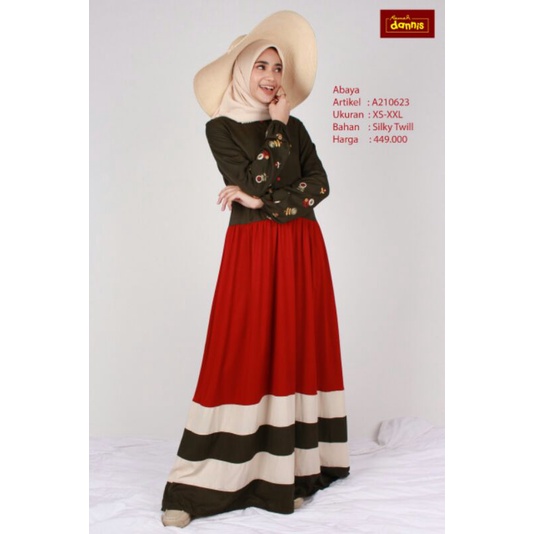 BAJU GAMIS WANITA DEWASA DANNIS ABAYA A210623 GAMIS CANTIK DANNIS BRANDED WANITA DANNIS COLLECTION