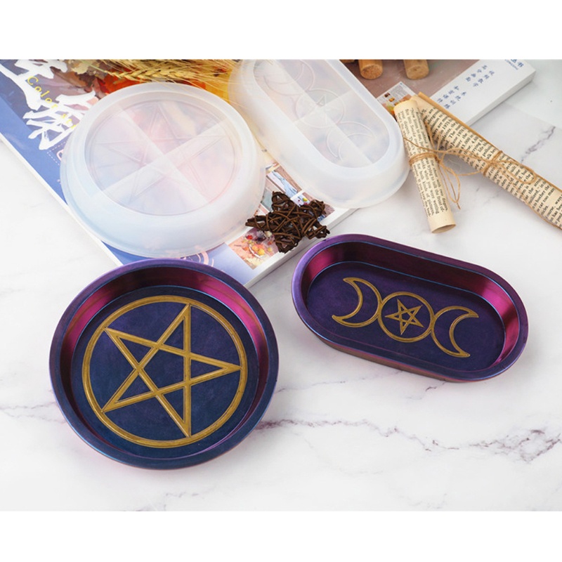 Siy Cetakan Resin Handmade Bentuk Bulan Bintang Pentagram Untuk Membuat Perhiasan