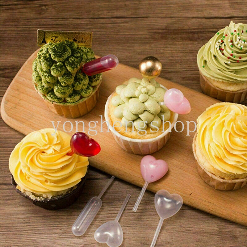 50 Pcs Pipet Mini Ukuran 4ml Untuk Kue Cupcake Es Krim Dan Saus