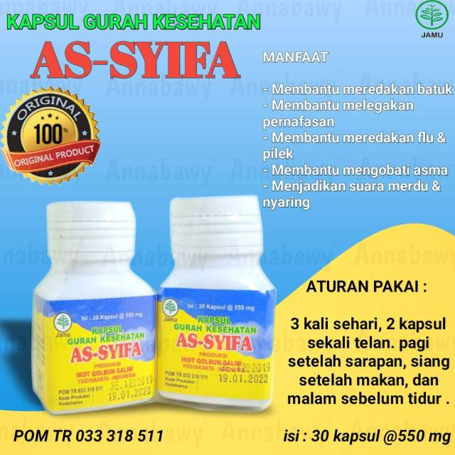 Kapsul Gurah Kesehatan As-Syifa Gurah Kapsul As-Syifa