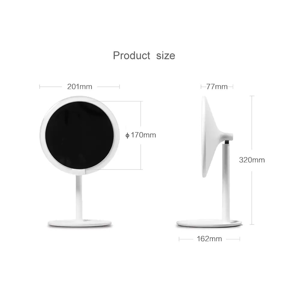 XIAOMI XY Portable LED Touch Dimmable Make Up Mirror - XYMR01 - Cermin Make Up Rechargeable XIAOMI