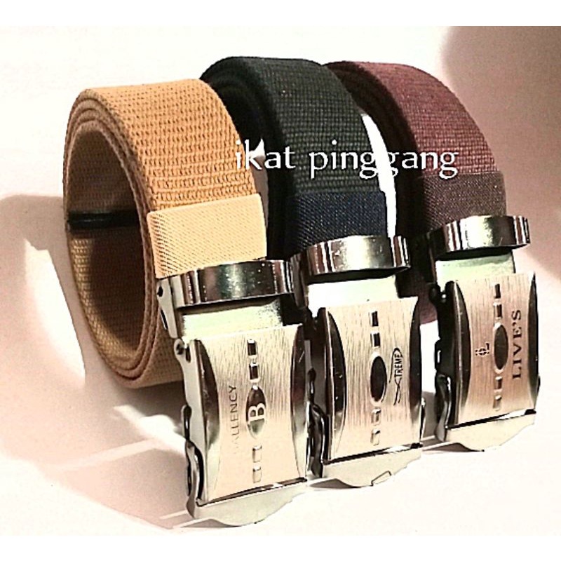 ikat pinggang kanvas /katun mudel gesper angkat murah