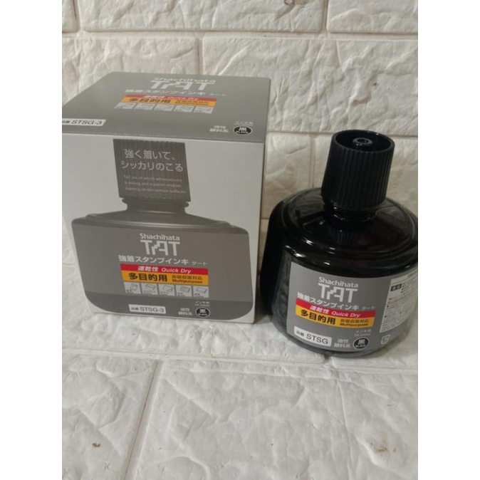 

best seller] tinta shachihata STSG-3 Hitam untuk metal, plastic, kaca, kayu, kulit