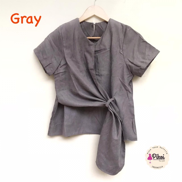 Blouse hitam murah / blouse cewek lucu / blouse kantor murah / blouse ikat cantik murah lucu /1582