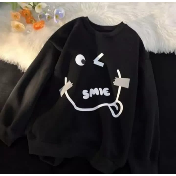 SMIE SWEATER OVERSIZE OBLONG CREWNECK WANITA