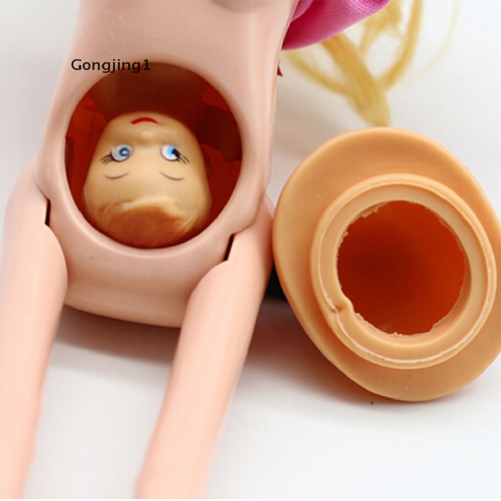 Gongjing1 6pcs / lot Mainan Edukasi Boneka Keluarga Ibu Hamil Untuk Anak Barbie