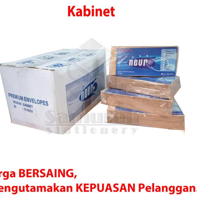 

➩ Amplop Kertas Coklat Neuro Ukuran Cabinet Seal / Kabinet Gaji + Lem ♛