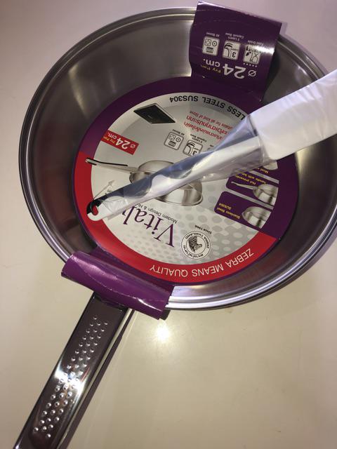 Penggorengan Stainless Zebra Fry Pan Vitalux 24cm 175325 (00230.00046)