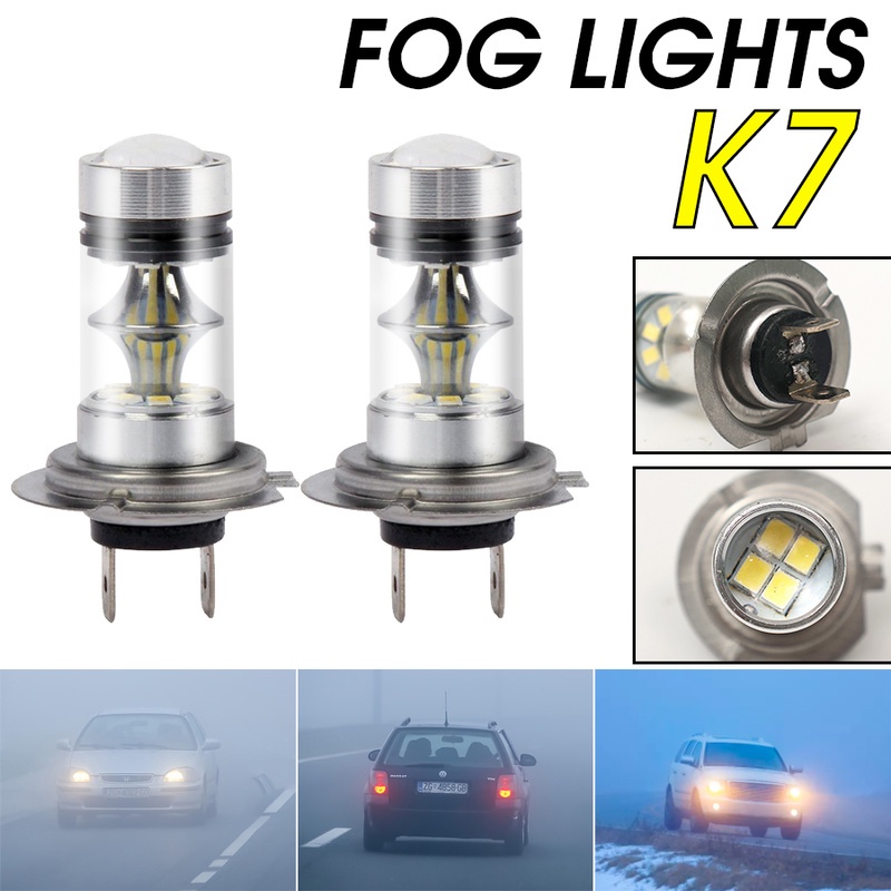 1pc Lampu Kabut Led H7 12v 6000k Super Terang Kualitas Tinggi Untuk Mobil