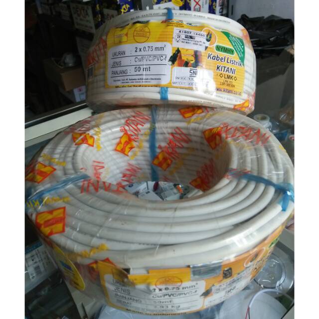 Kabel Serabut NYMHY / NYYHY 2x0,75mm x 50M KITANI (Standar SNI-LMK)