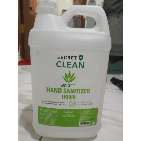 Hand Sanitizer Secret Clean Liquid 5Liter