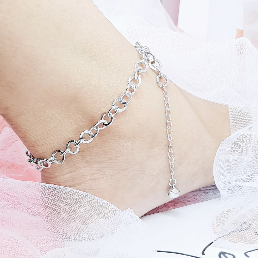 Gelang Kaki Wanita Dewasa Xuping Rantai Polos Ukir Gold Lapis Emas - BB311