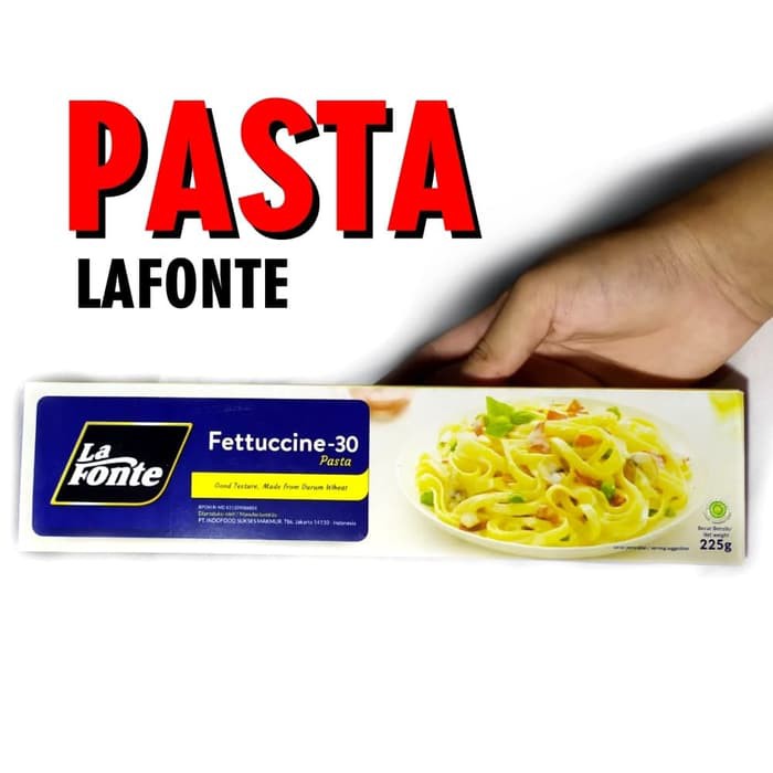 

Spageti Pasta La Fonte Fettuccine-30 Pasta Spaghetti Mie Pipih 225gr