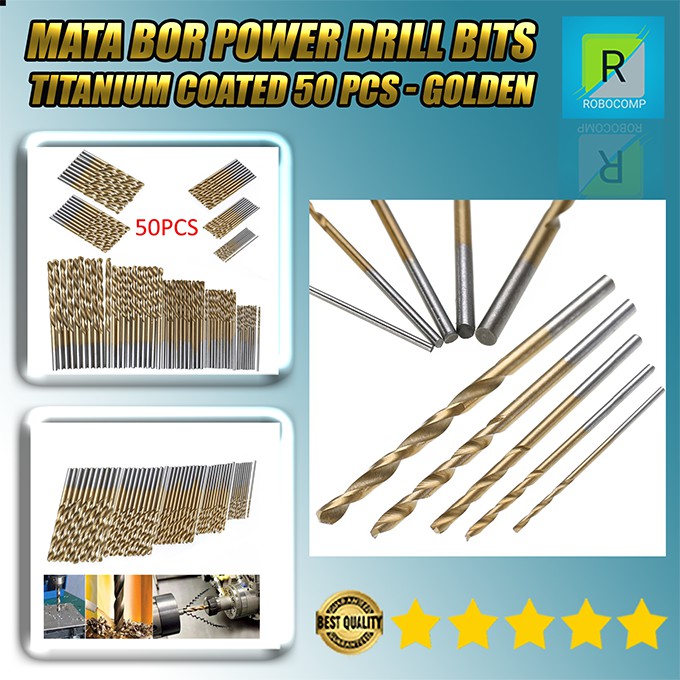 Mata Bor Power Drill Bits  Coated 50 PCS