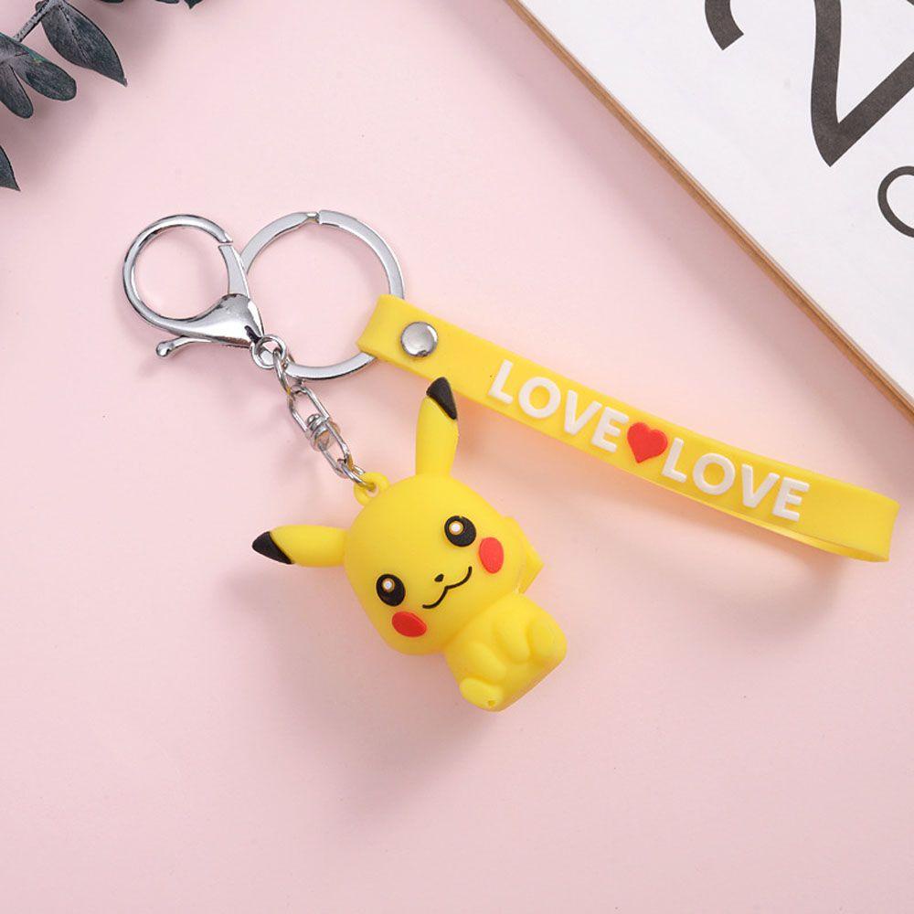 Lanfy Pikachu Gantungan Kunci Hadiah Lucu Miniatur Gantungan Kunci Liontin Scultures Key Ring