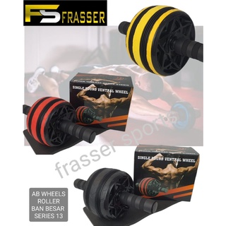 Ab Roller Wheel Besar Fitness Equipment Untuk Latihan Perut Frasser Series 13