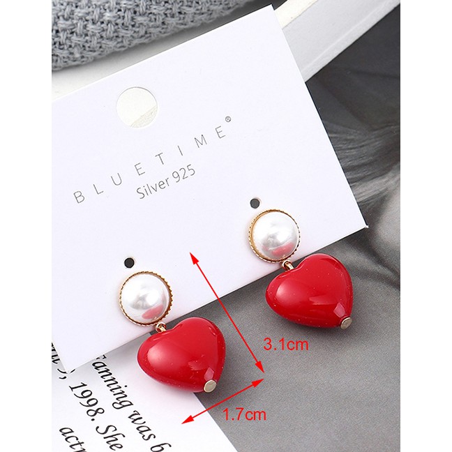 LRC Anting Tusuk Fashion Silver Plated Gold Circle Cutout Earrings Y62320