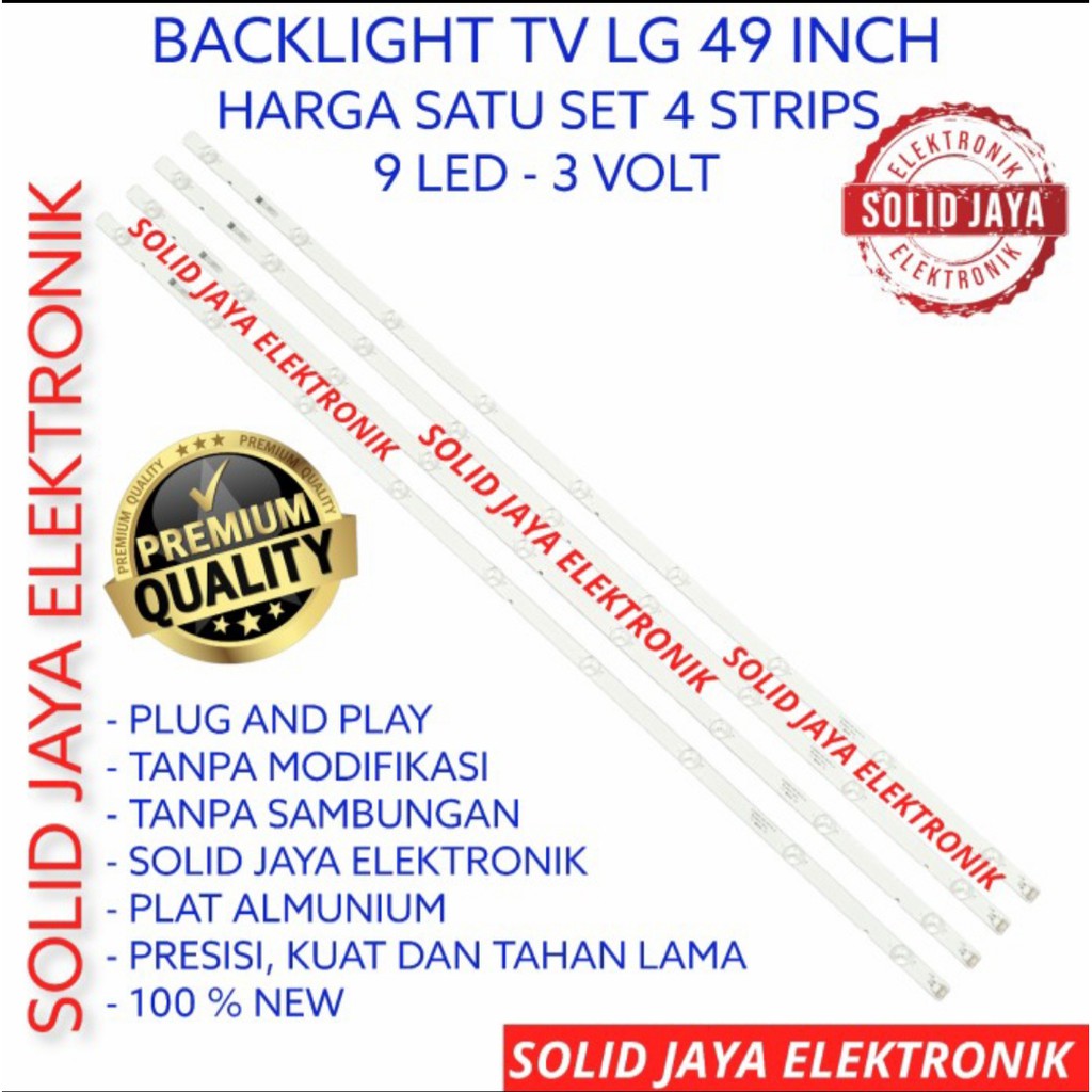 BACKLIGHT TV LED LG 49 INC 49UK6300 PTE 49UK6300PTE 49LJ550 49LJ550T T LAMPU BL 49UK 49LJ 9K 9 KANCING LAMPU 3V 49INCH 49INC 49IN 3 VOLT LG LAMPU BL BACK LIGHT 49LG