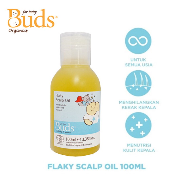 Buds Flaky Scalp Oil Minyak Penghilang Kerak Kepala Bayi - 100 ml