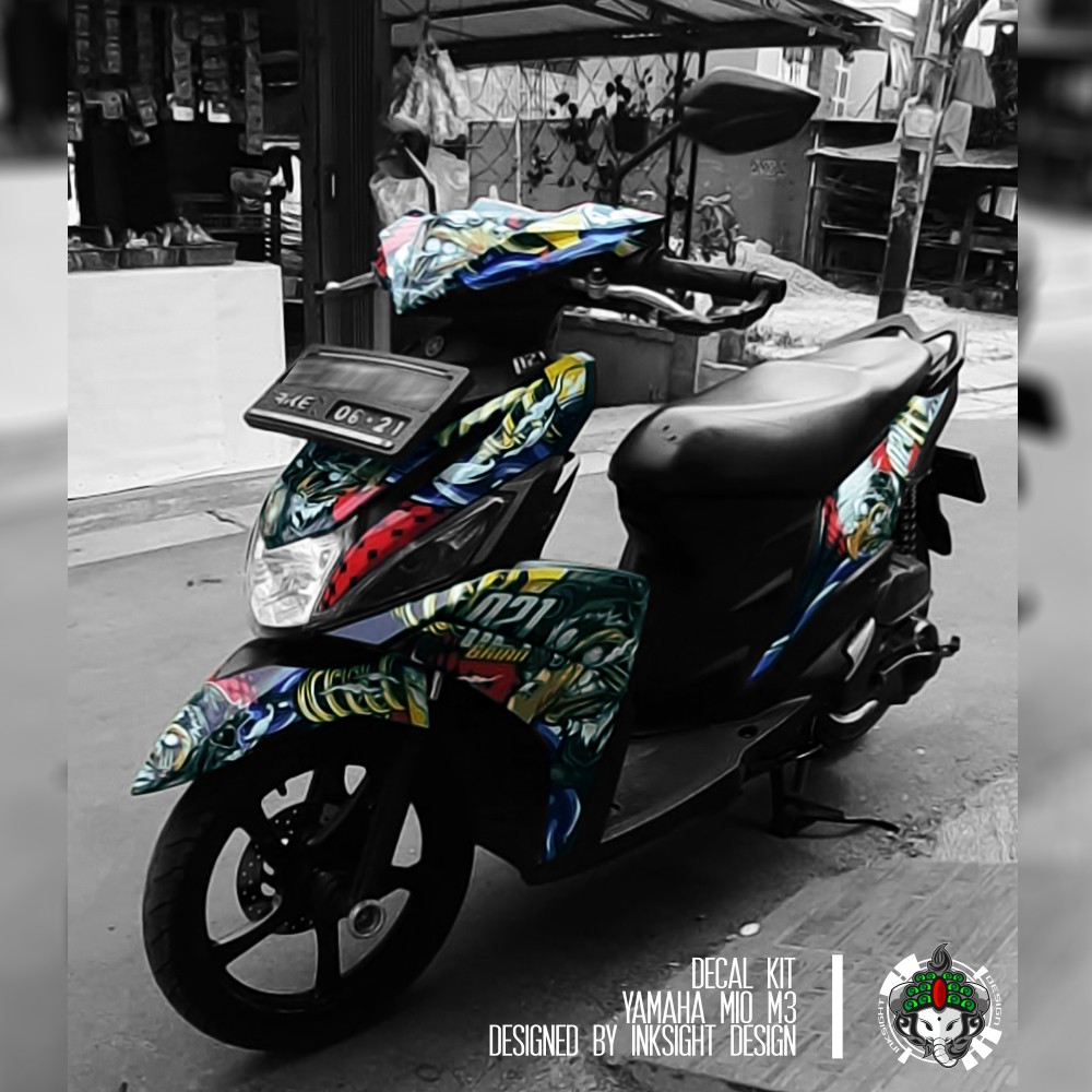 Dekal Sticker Decal Motor Yamaha Mio M3 125 Motif Eagle Elang Shopee Indonesia