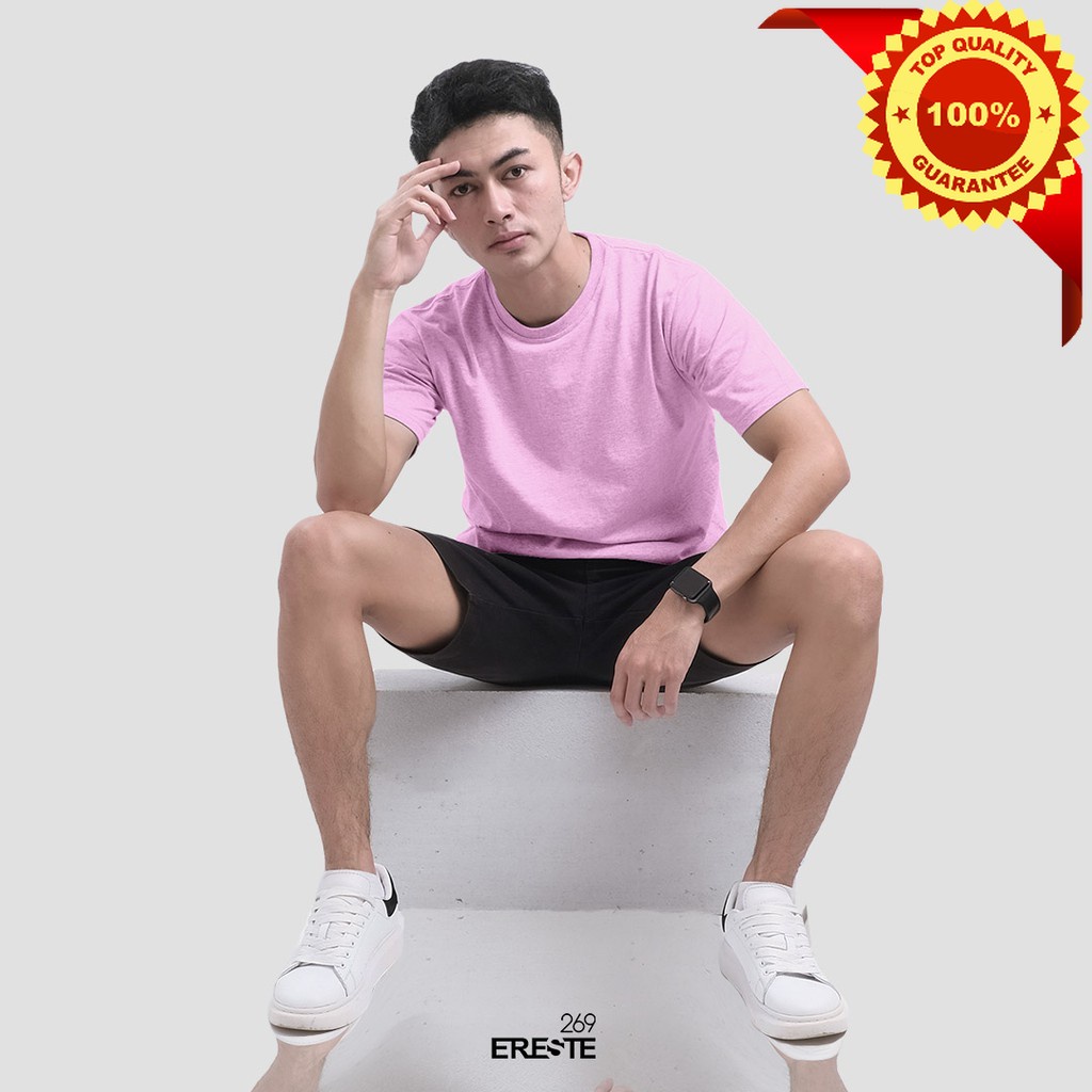 Kaos Pria Polos T Shirt Casual Distro Lengan Pendek Rockford Pink Premium