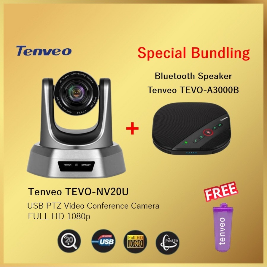 Tenveo Tevo-NV20U + Tevo-A3000B Bundling Video Conference Camera Cam