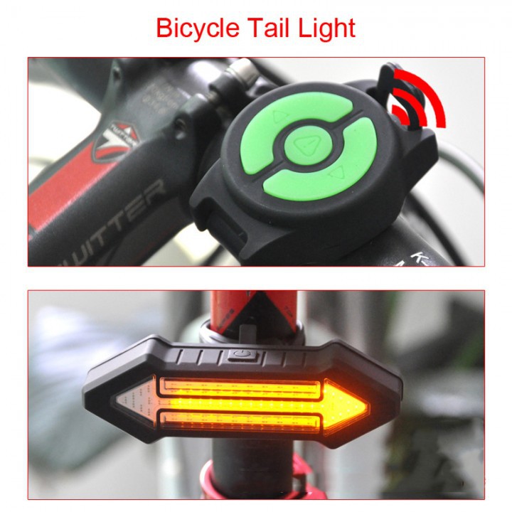 BIKIGHT Intelligent Remote Control Bicyle LED Warning Laser Tail Light