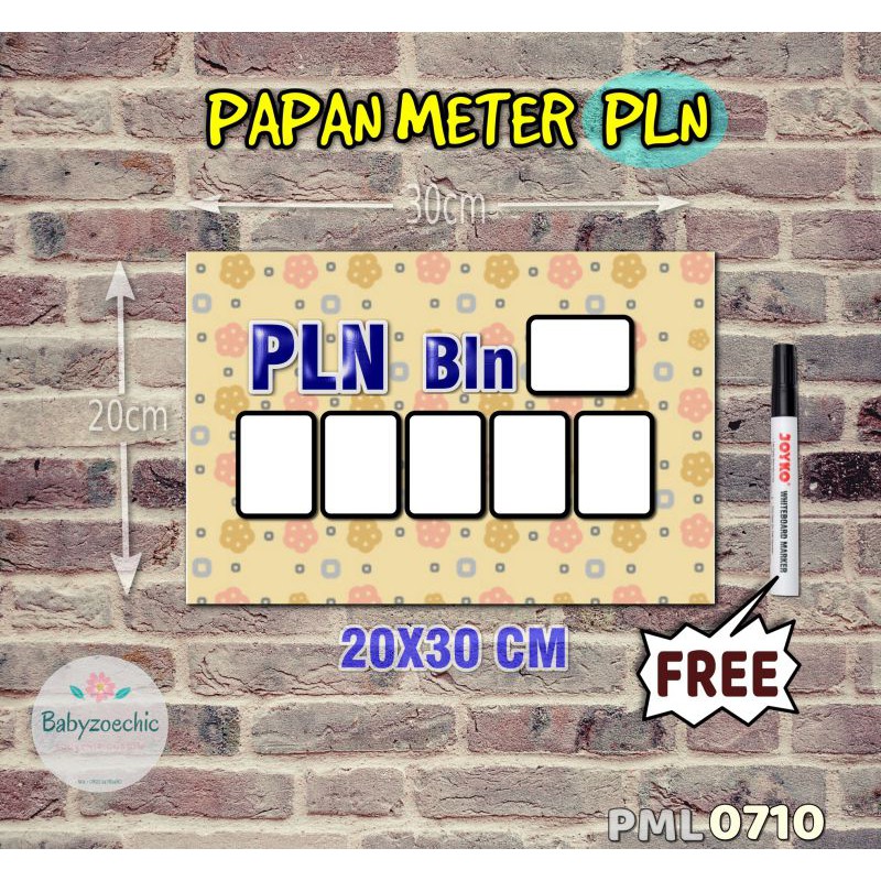 

Zoe Papan Meter Listrik PLN PAM motif Unik - Pastel 10