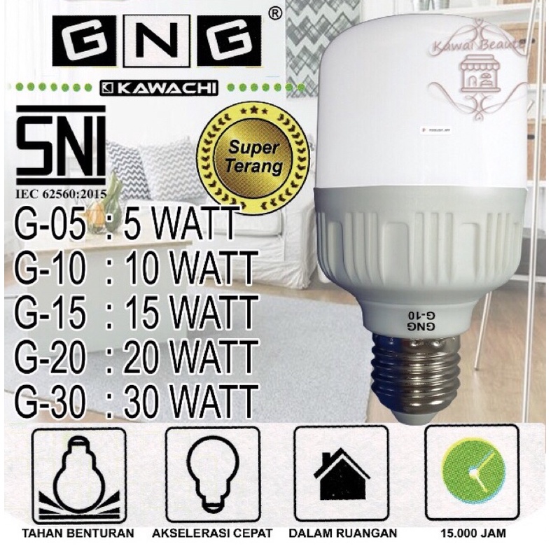 Lampu LED Murah 5,10,15,20,30 watt Kapsul LED BULB Tahan 10.000 jam Indonesia ORI