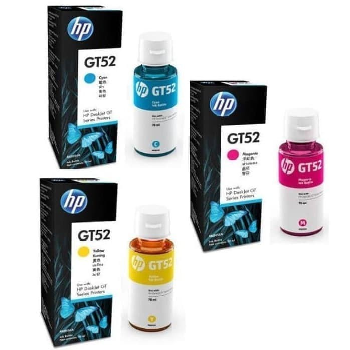 Original HP Ink Bottles GT52 Magenta Color | Tinta Botol Warna Merah Untuk Hp Deskjet GT5800, Ink Tank 110, 300, 400, Smart Tank 500 600 Series -Geniune Product