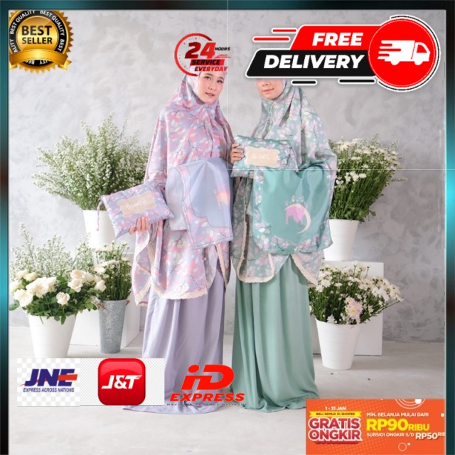 FULL SET SAJADAH DAISY & ALINA SERIES MUKENA | MUKENA FAHIJABLOVE