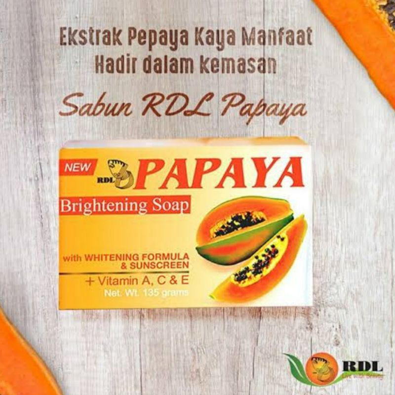 SABUN PAPAYA RDL FILIPINA 100% ORY 135G / SABUN PEPAYA RDL ASLI ORIGINAL FILIPINA