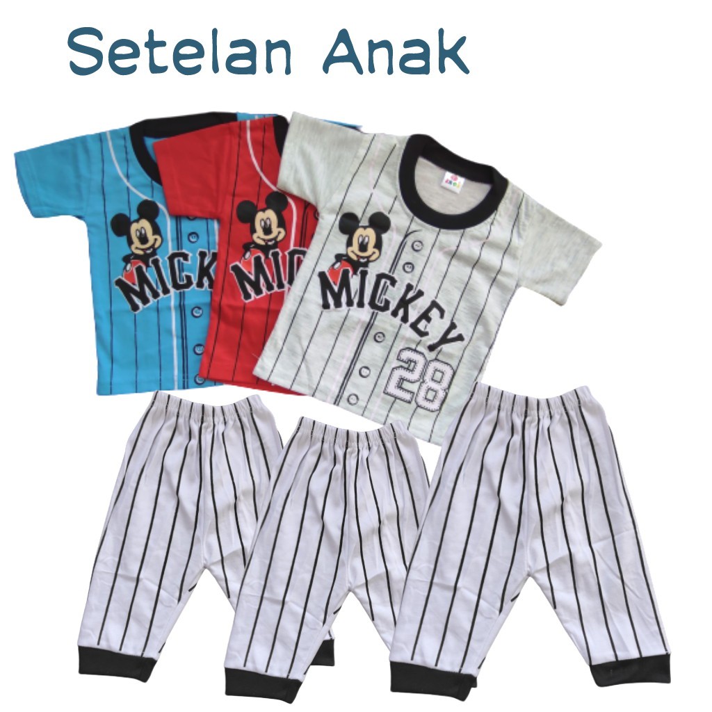 Baju Anak Bayi | Setelan Anak Print Usia 0-12 bulan