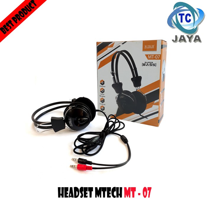 Headset Gaming Android PC Komputer Laptop MT-07 M-Tech Original