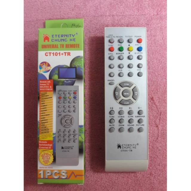 Remot untuk semua tv tabung Polytron  tanpa set program/ remote bisa langsung pakai tanpa set kode