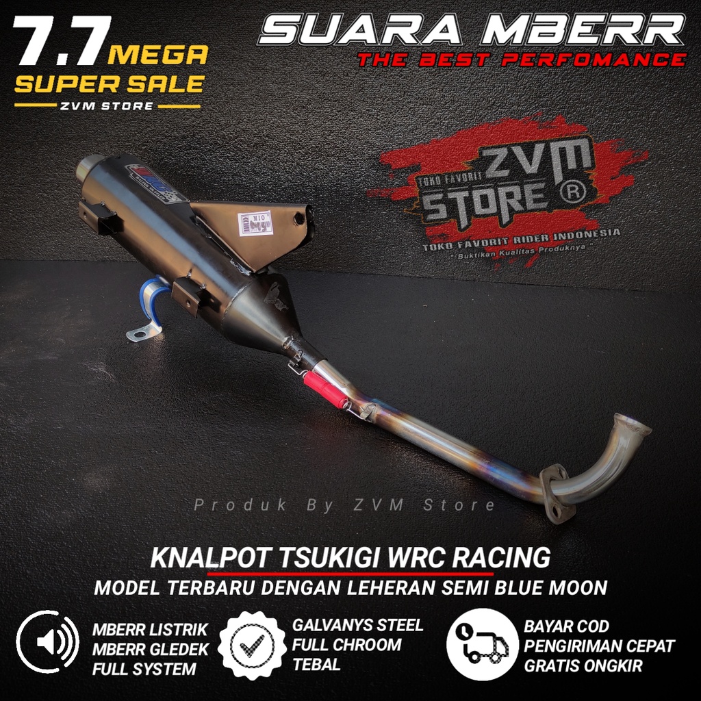 Knalpot WRC Tsukigi Tsugigi Tsugi Sugigi Sukigi Scoopy karbu Fi New 2020 2021 Inlet 38 Bass Mberr