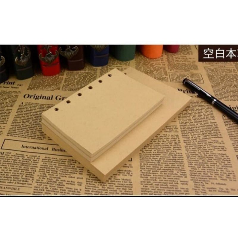 

Refill Isi Buku Catatan Binder Kulit Retro Leaf Kertas A6 - Coklat