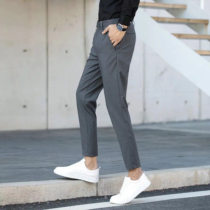 grey ankle pants