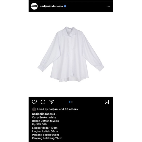 Preloved Nadjani Carly Broken White