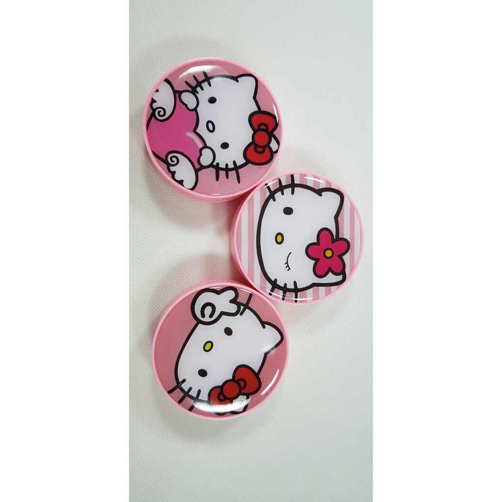 Kotak Softlens Hello Kitty Bulat / Travel Kit / Wadah Softlens / Tempat Softlens Karakter Tempat Softlens