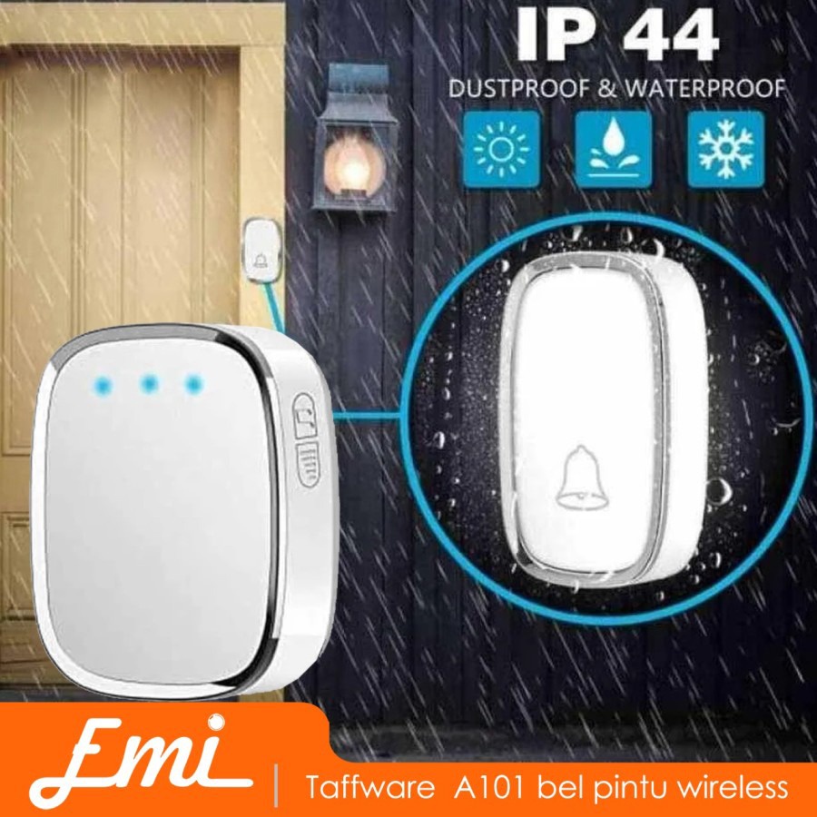 Bel Rumah Wireless Door Bell Waterproof Pintu 1 Receiver