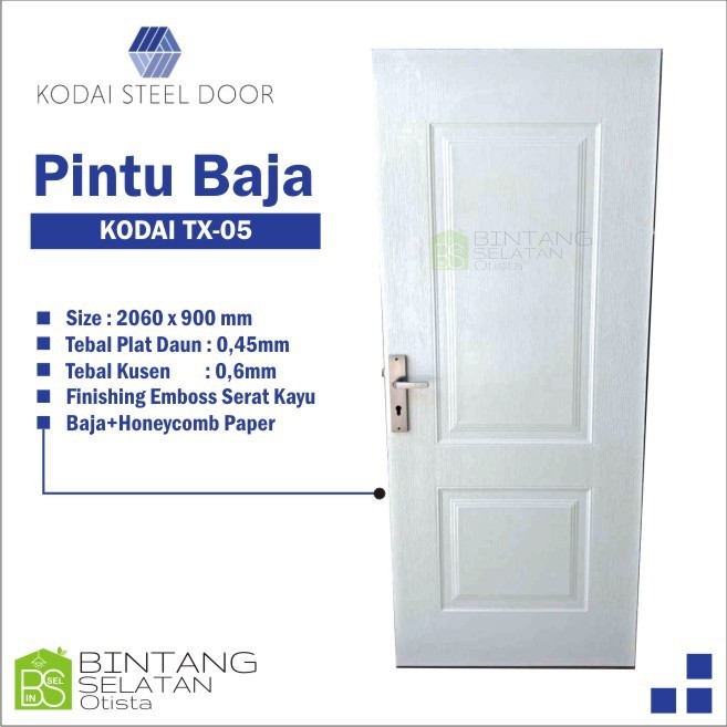 KODAI DOOR TX 05 PINTU BAJA RINGAN MOTIF KAYU PUTIH