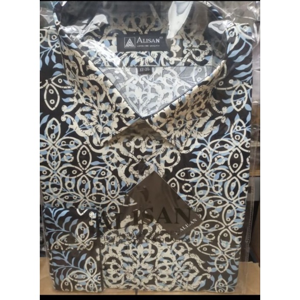 Alisan Kemeja Batik Print Size XXL (16.5) dan XXXL (17) Tangan Panjang Reguler Non Slimfit