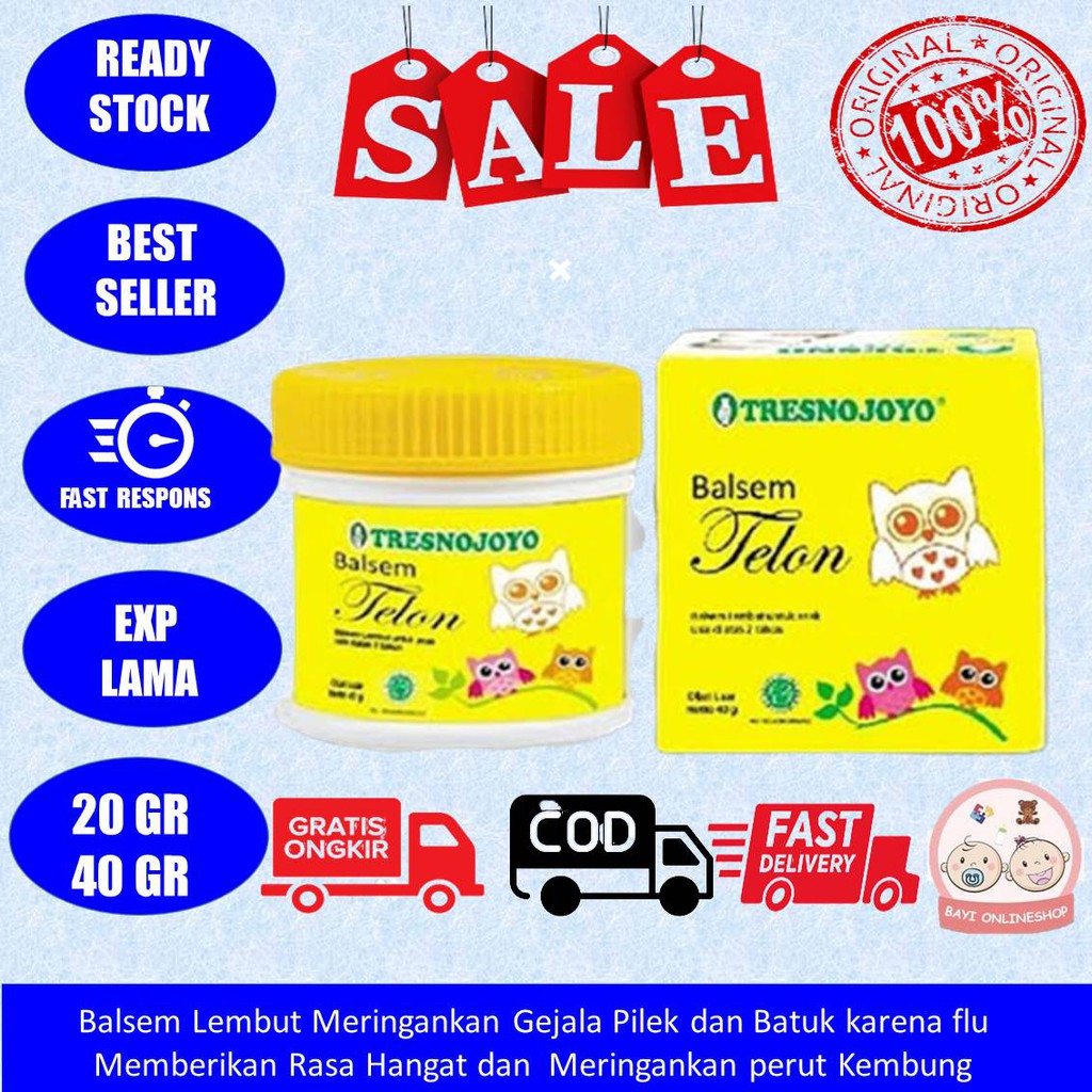 Telon Cream Tresno Joyo BALSEM  20gr dan 40gr Bayi Online Shop