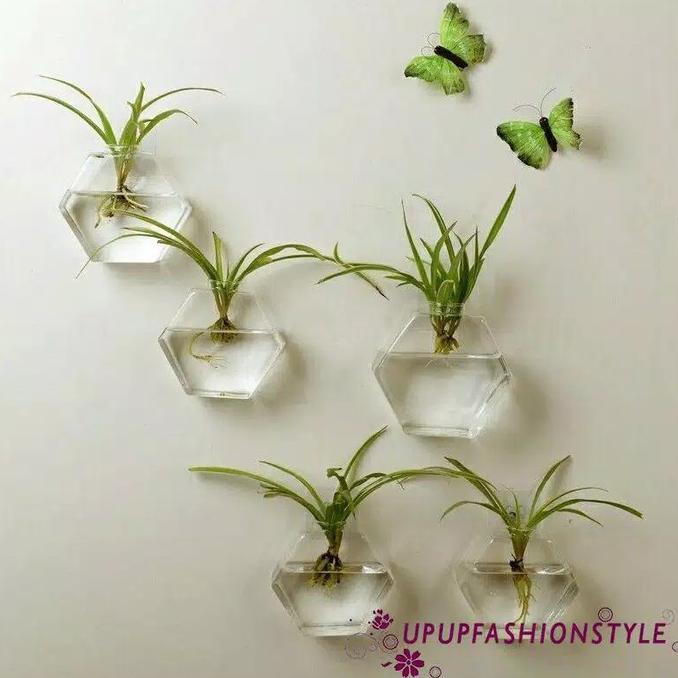 BISA COD Ready Pot Vas Bunga Terrarium Gantung Bahan Kaca