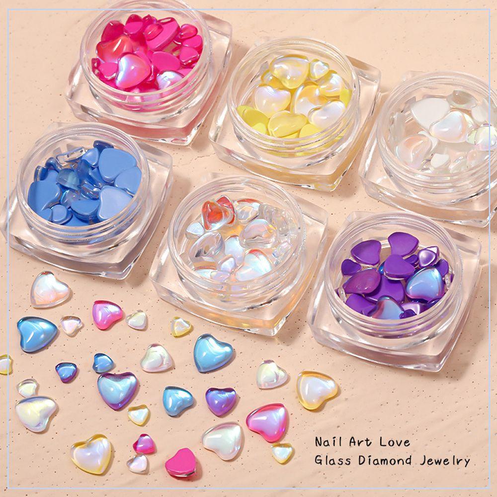 R-flower Nail Art Elegan Aurora Love Heart Colorful Perhiasan