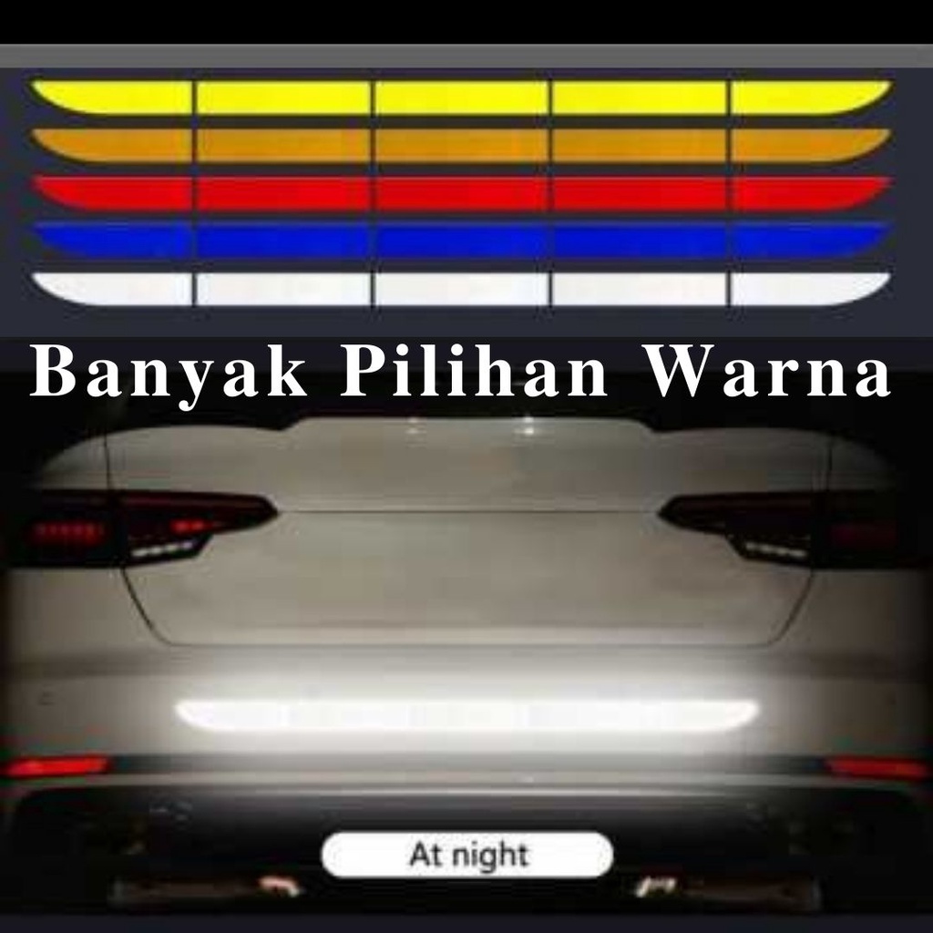 Aksesoris Mobil Sticker Warning Strip Nano Car Reflective Untuk Avanza Calya Brio Agya Xenia Sigra Hrv Mobilio Truk