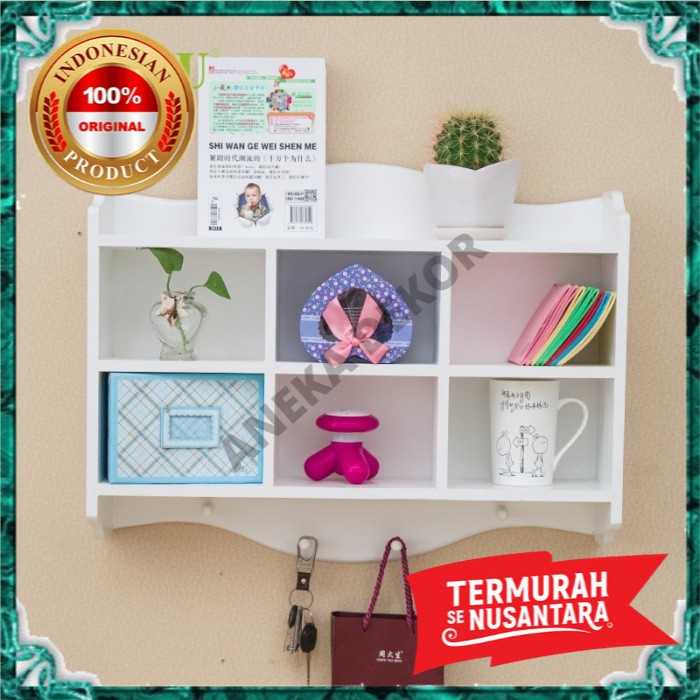 Rak Dinding Dekorasi Kayu Tembok Ruang Tamu Tempel Minimalis Pajangan Portable Living Room Estetik A